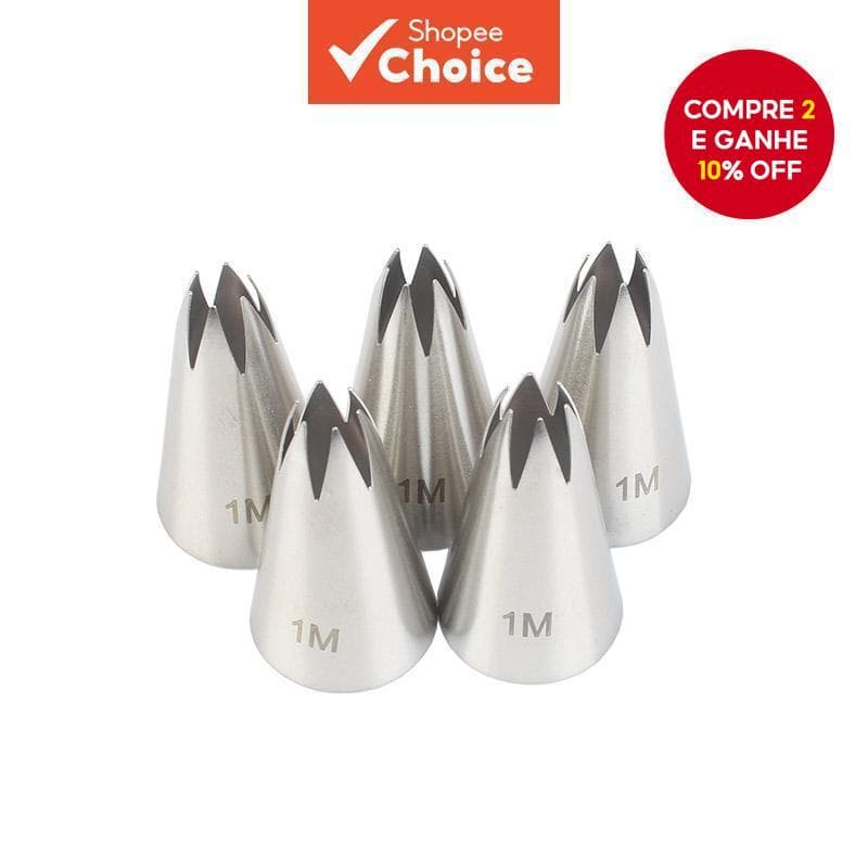 Bico De Decoração Comumente Usado De Tamanho Médio 5 Conjuntos Combinação 1M Ferramenta De Cozimento De Aço Inoxidável 6