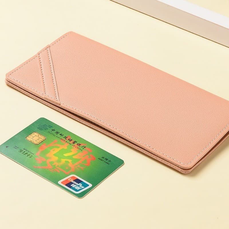 2025 Carteira Longa Feminina Ultrafina , Vários Compartimentos Para Cartões De Grande Capacidade , Clipe Dinheiro Com Bo