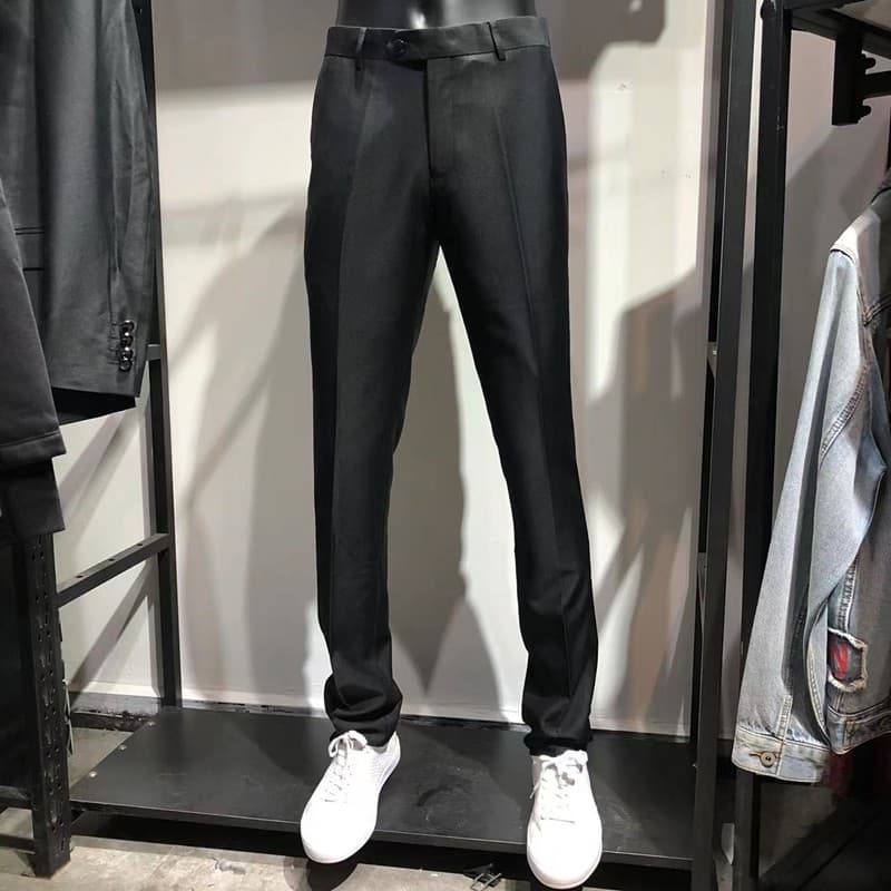 Shopping retirada marca roupas masculinas fino ajuste preto negócios Formal Wear calças casuais início do outono ligeira
