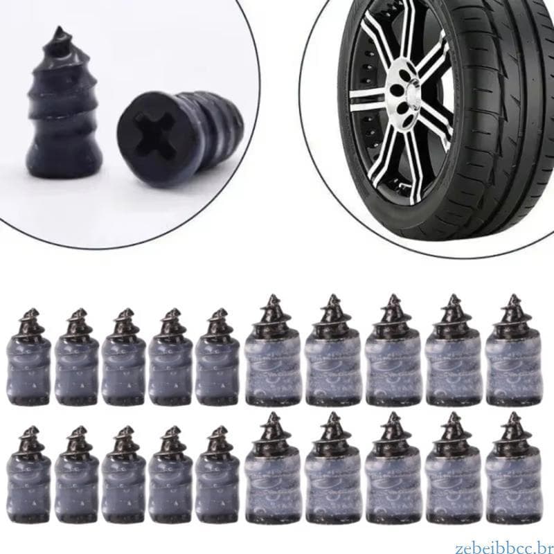 zebeibbcbr Kit De Reparo De Punção De Pneus De Borracha Forte Veículos Motocicletas Uso De Emergência