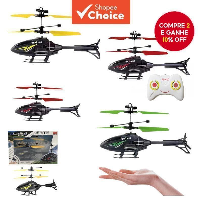 Brinquedo De Helicóptero Infantil , Controle Remoto De Canal Duplo Apenas Para Aprender E Brincar