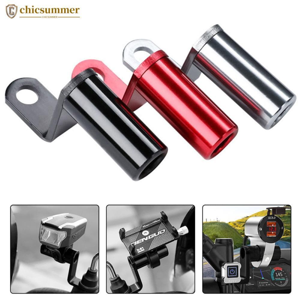 CHICSUMMER Motocicleta Espelho Retrovisor Montar Liga De Alumínio Guiador Adaptador Suporte Do Telefone Móvel Expansão R
