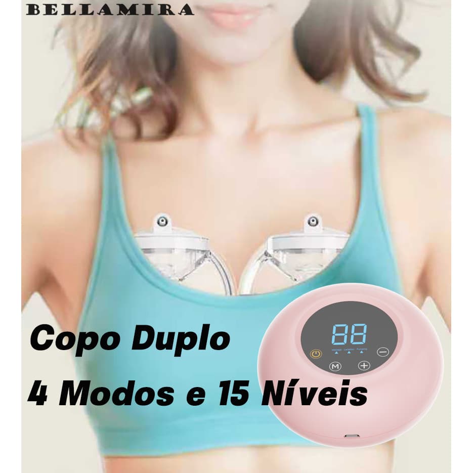 Bomba De Leite Elétrica De Dupla Sucção Portátil Dupla Elétrica Mãos-Livres  Função De LCD，4 Modos E 15 Níveis