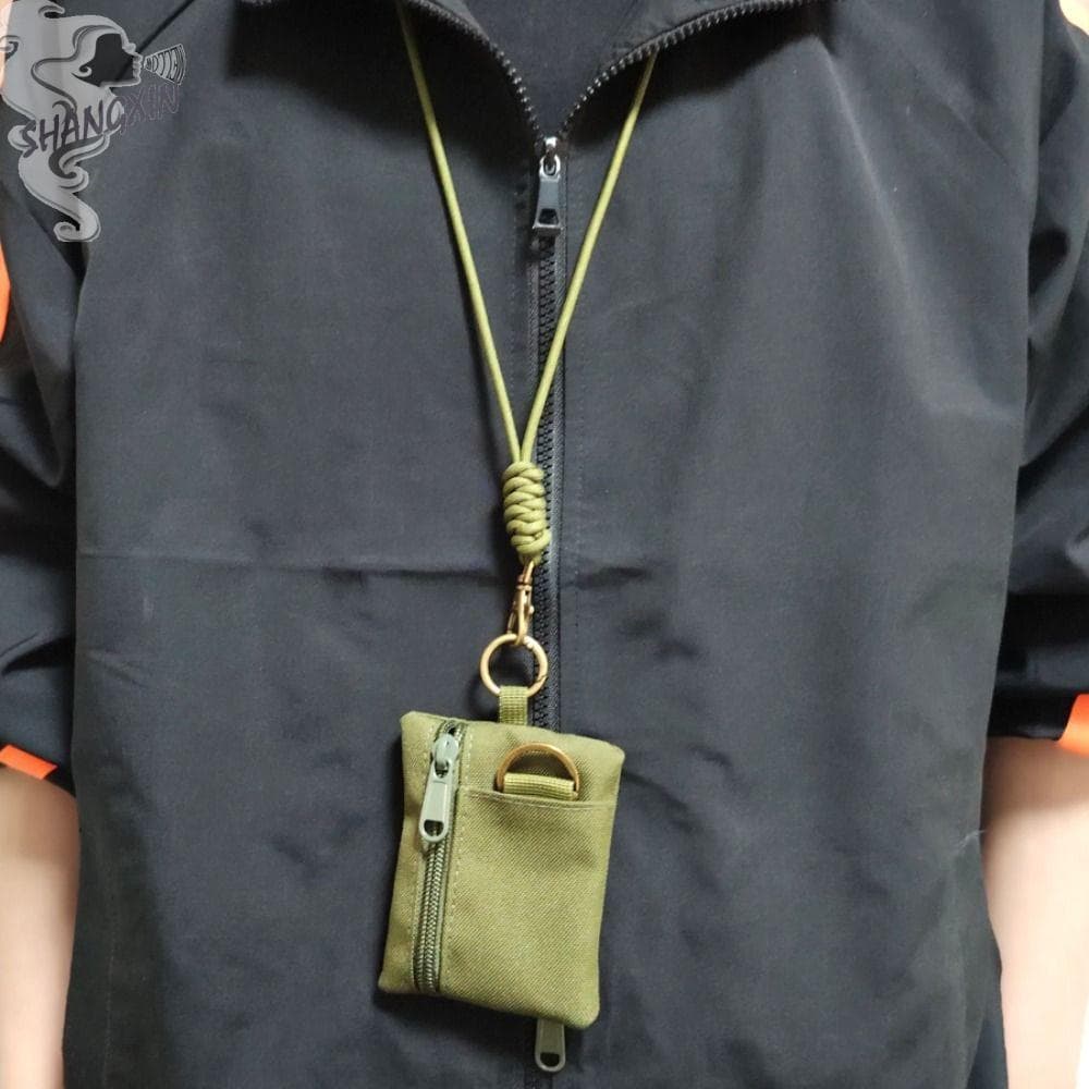 Mini Carteira De Tecido Oxford SHANGXIN , Bolsa De Moedas Quadrada Casual Pendurada No Pescoço , Porta-Cartões Pequeno D