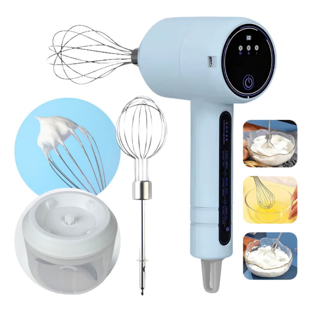 Triturador de Alimentos Mixer Elétrico 2 em 1 Mini Processador Batedeira USB -ON-UD117