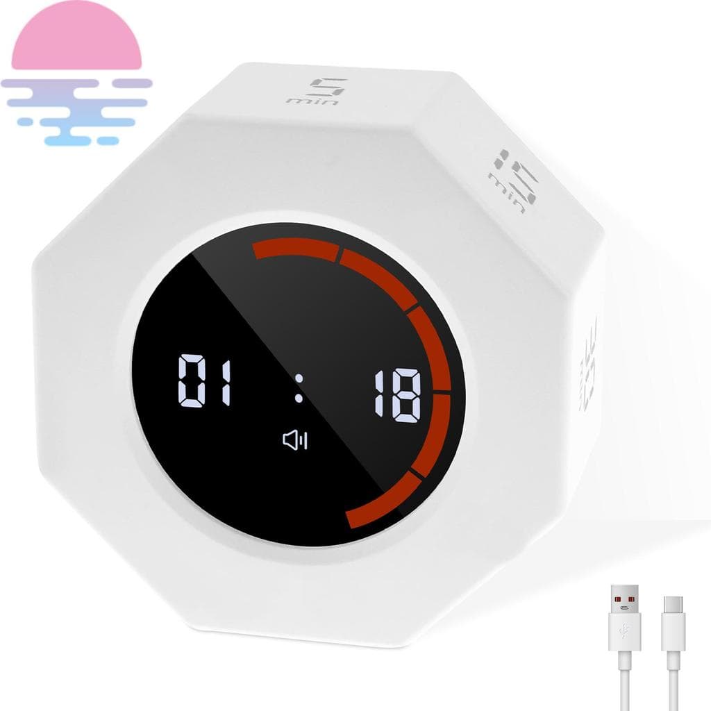 Temporizador Octógono 1/3/5/15/30/60/90min Contagem Regressiva E Temporização Positiva Personalizada Gravitacional De Pr