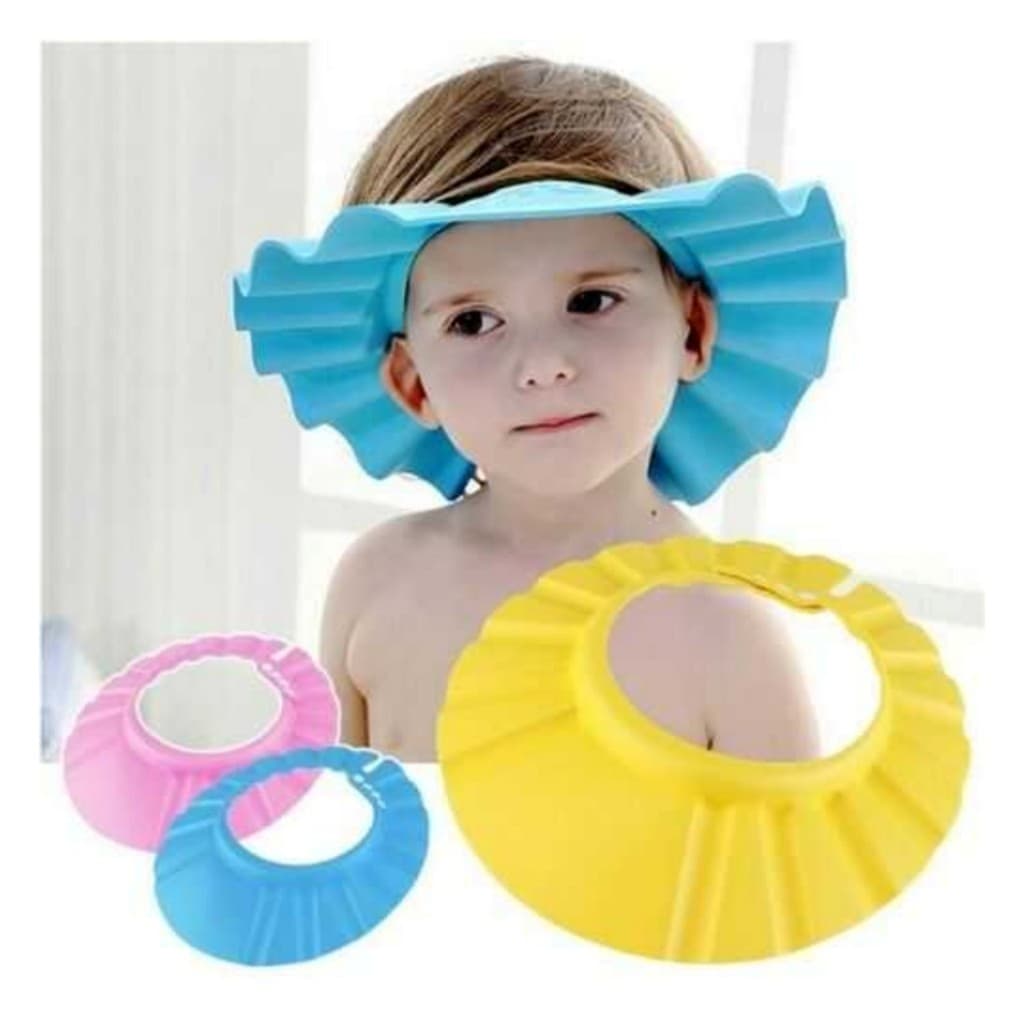 Chapéu De Banho Boné De Viseira Ajustável Para Proteção De Ouvido Olhos Banho Bebê Lava Cabeça