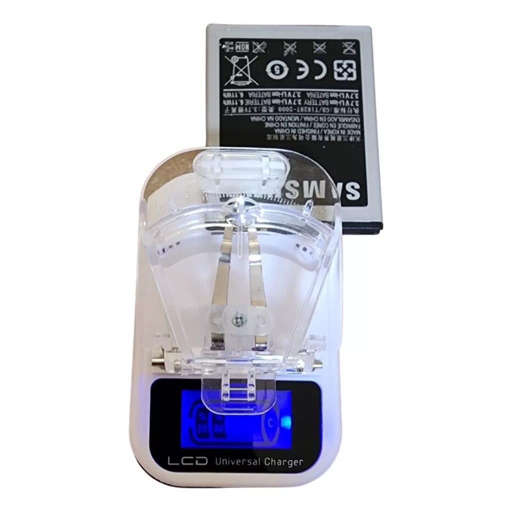 Carregador Universal De Bateria Celular Cameras Carga Externa LCD FA0115-G