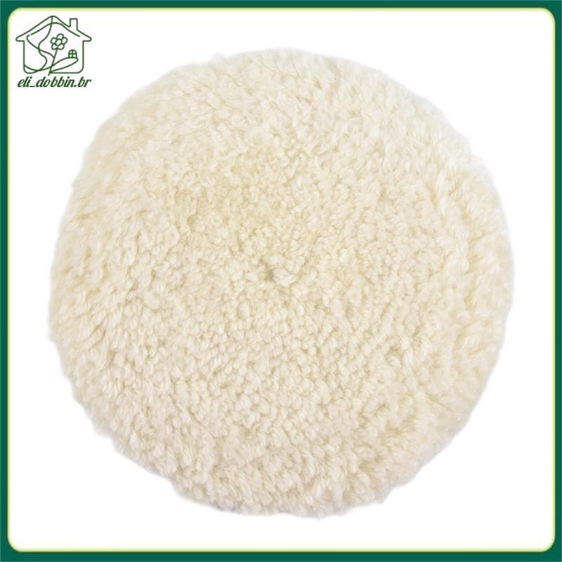 [eli_dobbin.br] Almofada De Polimento Limpo De Lã Macia De 7 Polegadas 180 Mm Para Polidor Automático De Carro