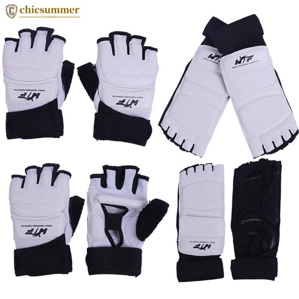 CHICSUMMER 1 Par Protetores De Taekwondo Treinamento Jogo Mãos Pés Guarda Luvas Pé Mão Conjunta Equipamento Proteção K7M