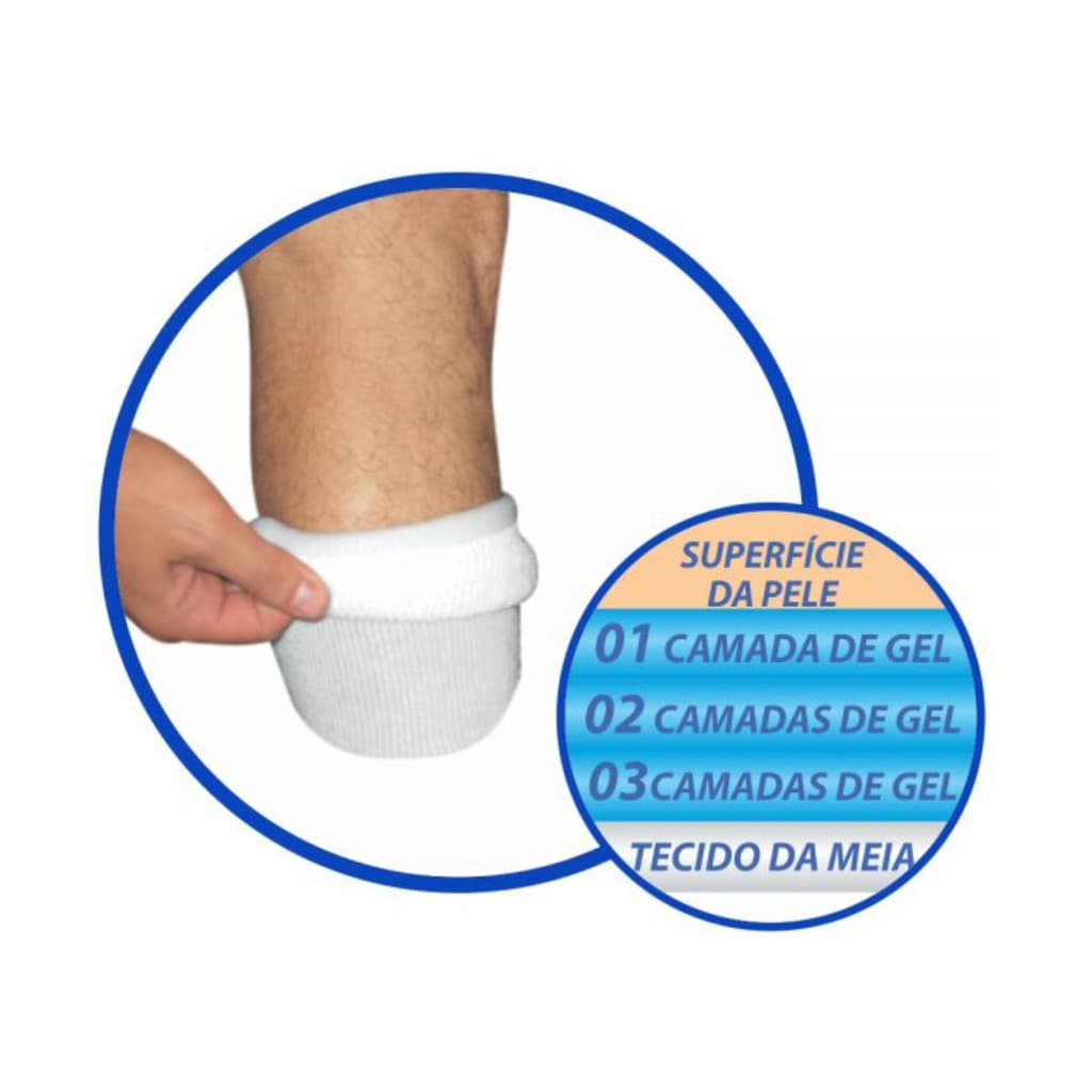 Meia Master Revestida Triplo Gel Transtibial