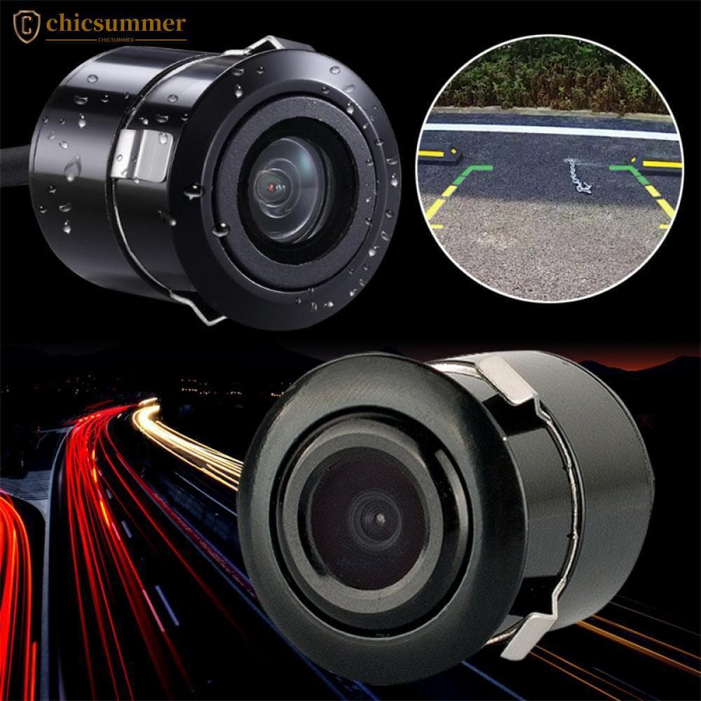 CHICSUMMER 140 Graus 4 LED Vídeo Câmera De Visão Traseira Do Carro HD Noturna Invertendo Monitor De Estacionamento Autom
