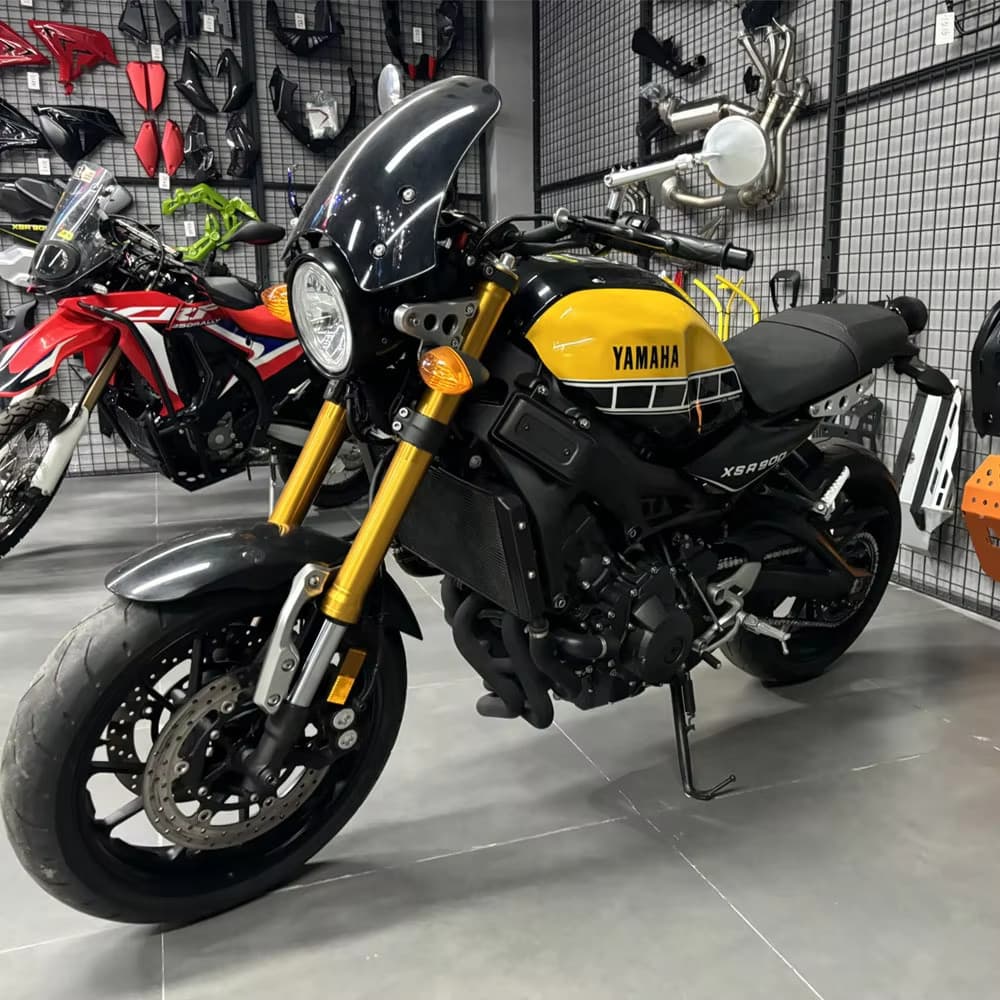 Adequado para Kawasaki Z900RS/XV950 Z650RS/XSR700 Blu-ray Anti-deslumbrante Retro CNC espelho retrovisor