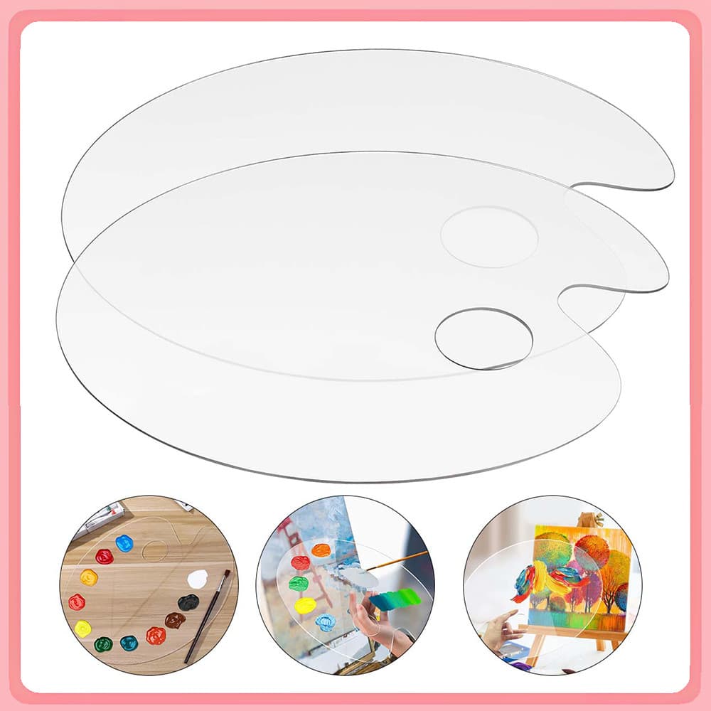 2 paletas de tinta transparentes (única 20X30cm) filme plástico Material acrílico durável