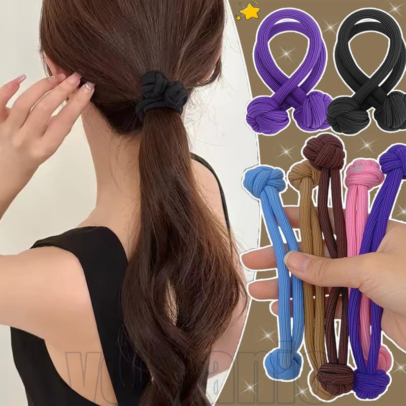 2/4/6/10 Unidades De Laços De Cabelo Elásticos Femininos Com Nó-Corda De Cabeça Elástica Coreana Da Moda-Elástico Corean