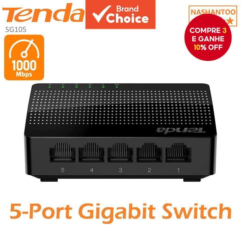  Tenda SG105 Mini Switch Gigabit de Mesa 5 Portas/Fast Ethernet Gigabit Encaminhamento Inteligente Interruptor de Mesa
