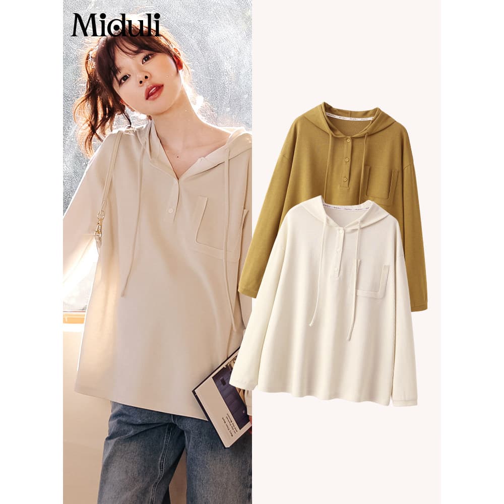 Moletom de maternidade com capuz jaqueta fina estilo ocidental roupas de enfermagem passeio quente estilo mãe manga long