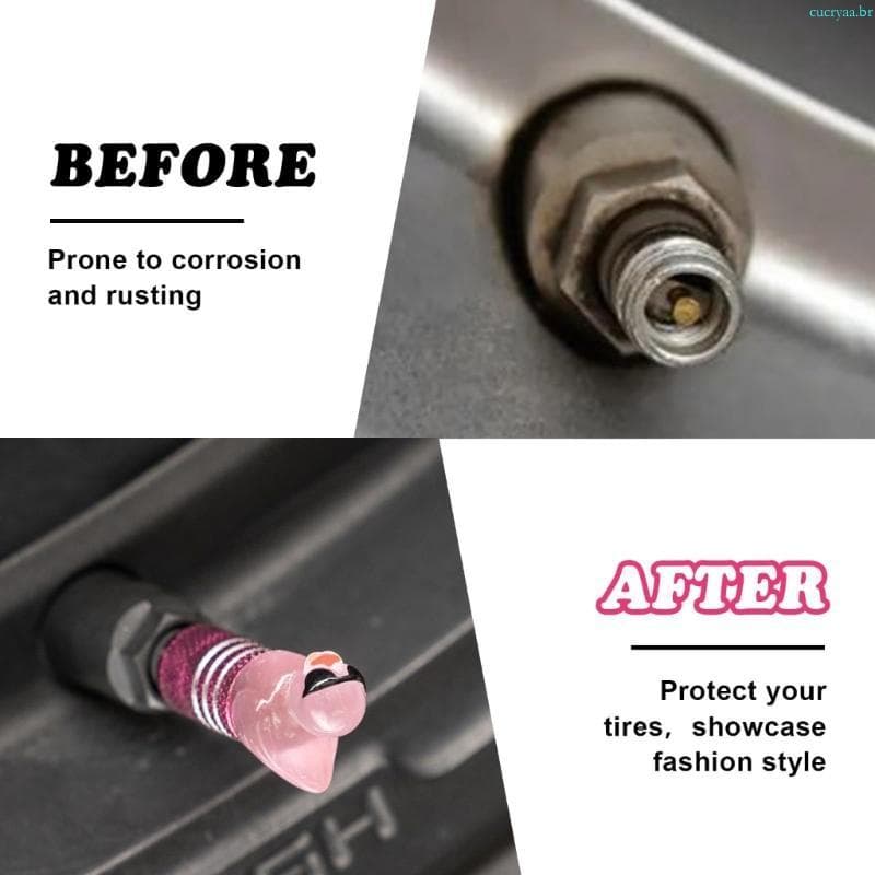 cucryaa Tampas Haste Válvulas Pneu Alumínio, Formato Pato, Adequada Para A Maiori