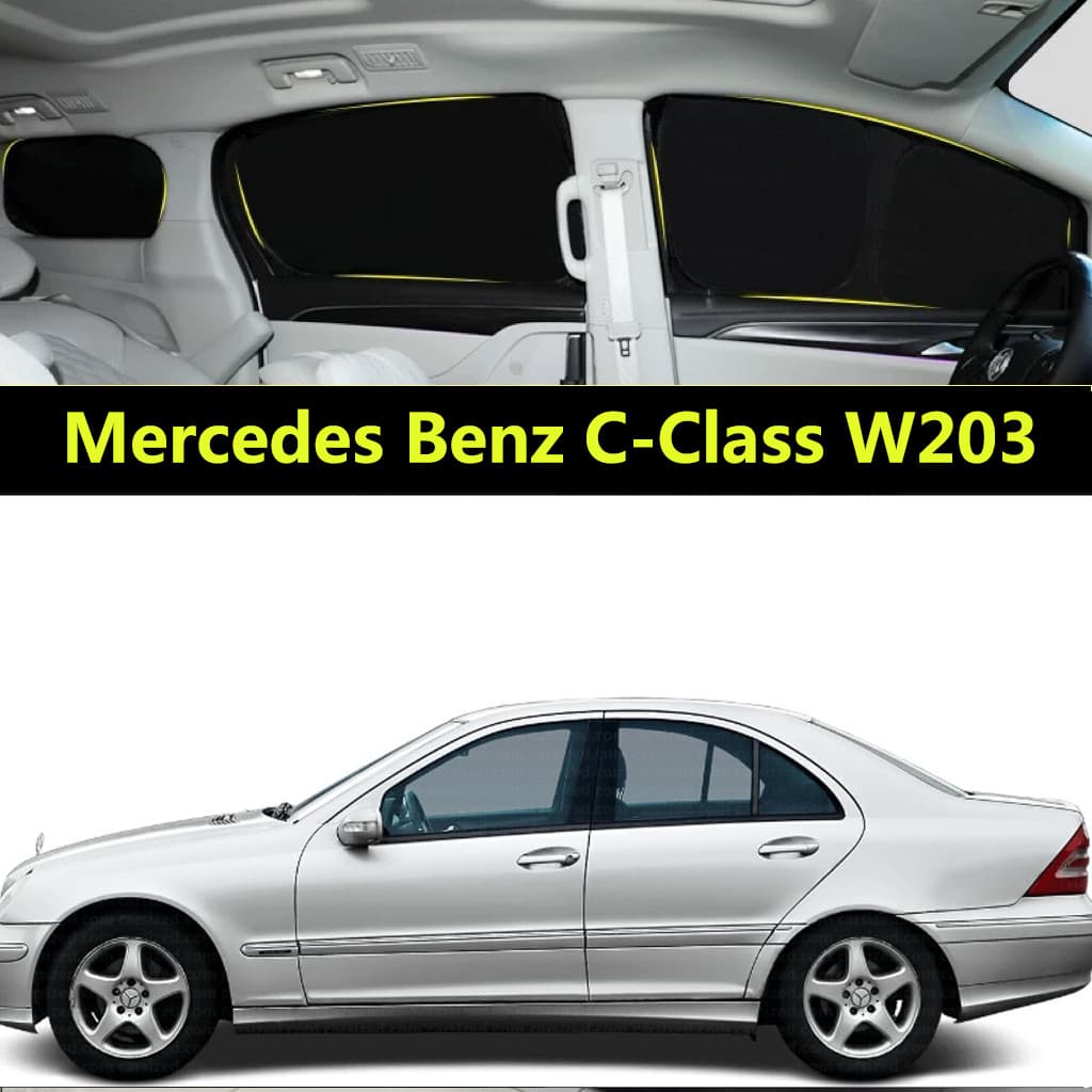 Pára-Sol Do Carro Para Mercedes Benz Classe C W203 Cortina De Totalmente Blackout Proteção Solar Privacidade Acampamento
