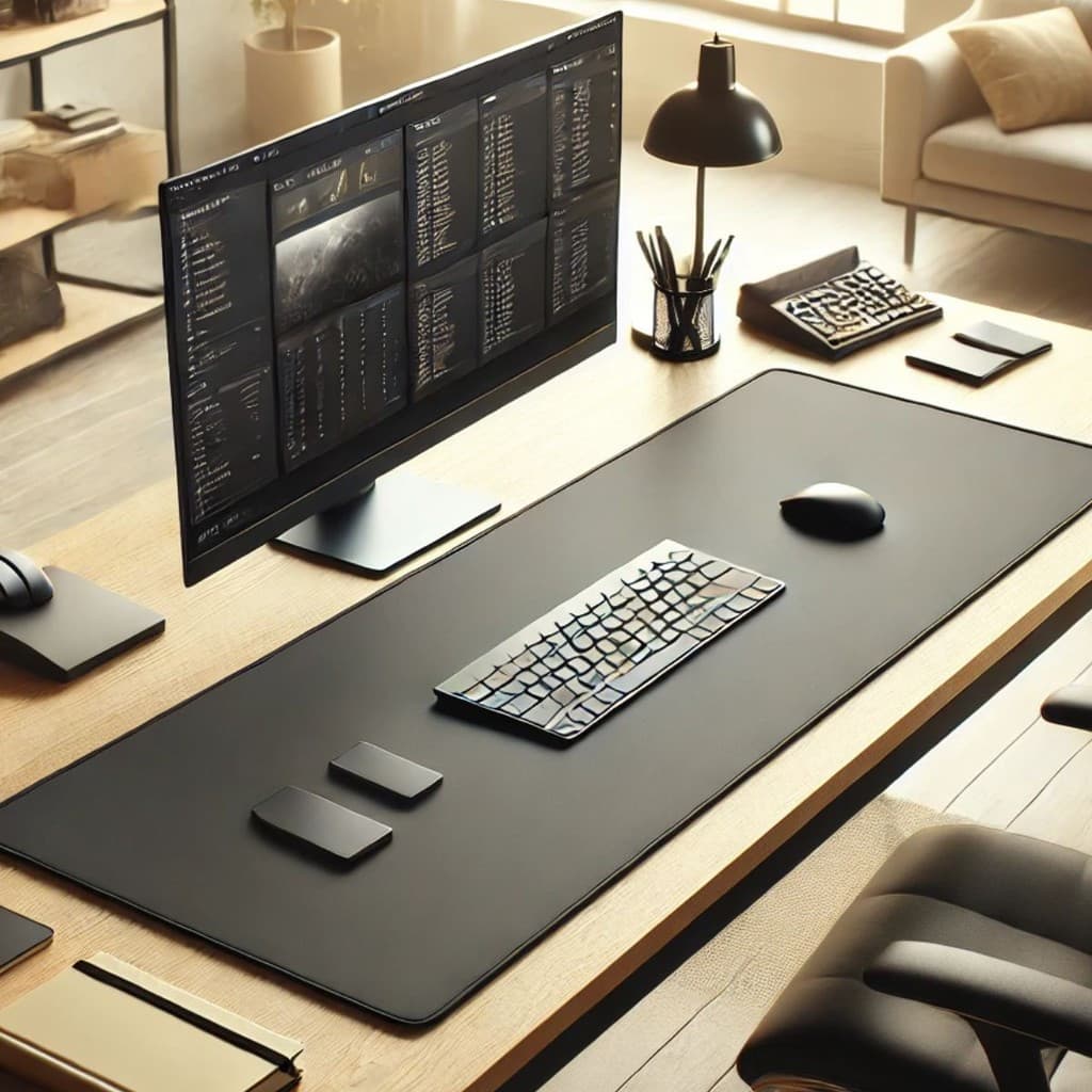 Mouse Pad Preto Extra Grande Vários Tamanhos Performasse Acabamento Liso