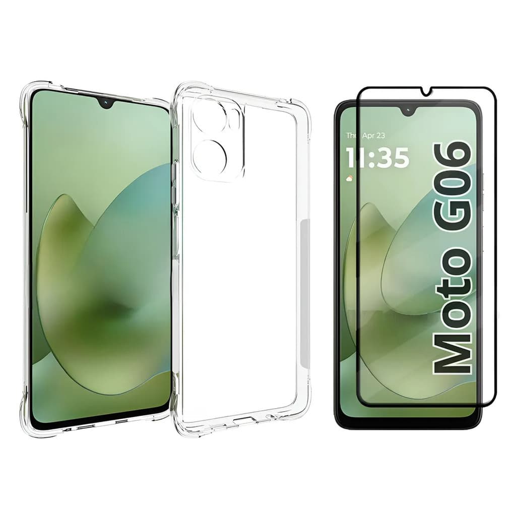 Capa Capinha Anti Impacto + Pelicula 3d Para Motorola G06