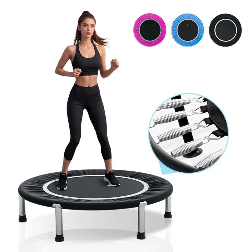 Trampolim Jump Profissional Com Capa Saia Diâmetro 1 M 200kg Mini Reforço Cama Elástica Elastica Academia