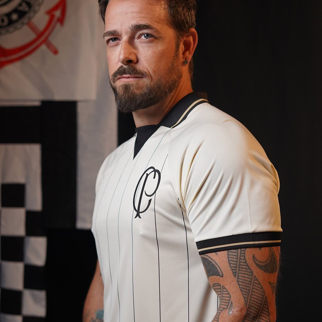 Camisa Corinthians Off-white Dry Retrô 1910 Masculina Oficial