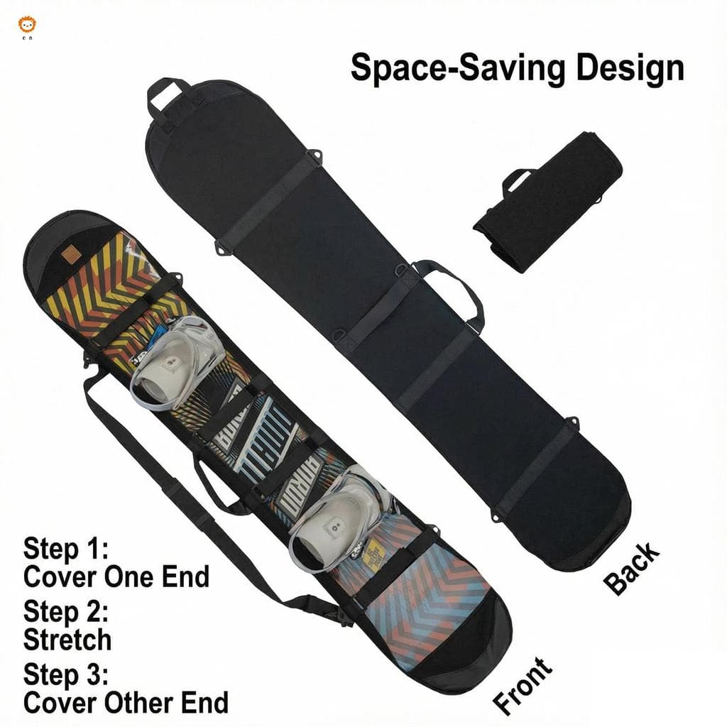 Saco De Armazenamento De Snowboard À Prova D'água , Design De Tecido Durável , Protetores De Canto Espessos Para Ativida