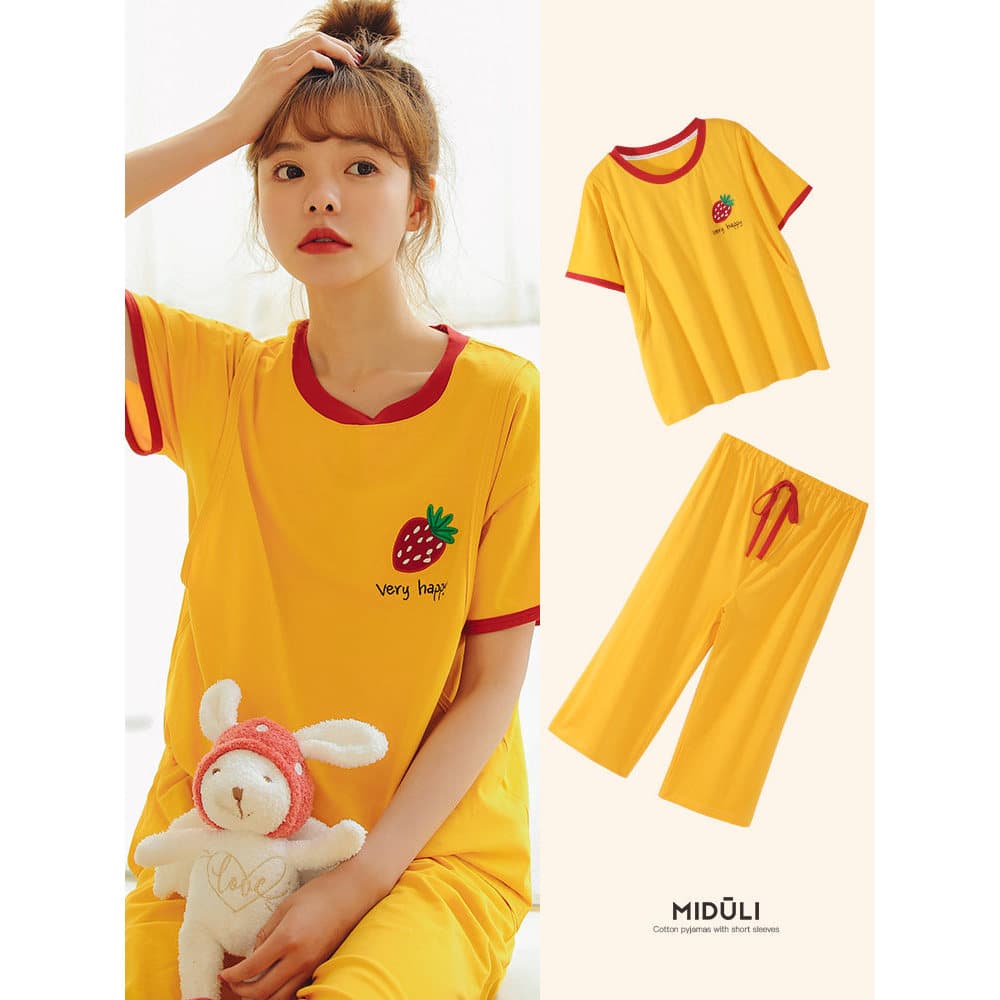 Miduli roupas de confinamento pijamas para maternidade verão estilo fino pós-parto período de enfermagem roupas de enfer