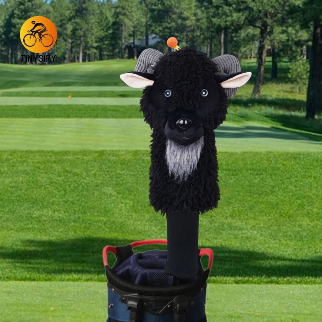 Plush Golf Head Cover Chipmunk Club Headcovers – Goat Fox Elk Wolf Sheepdog Raccoon Wood Driver Covers Cute for Southe