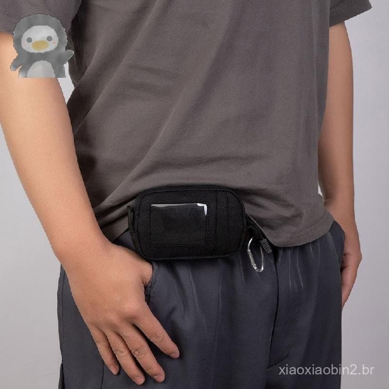 Cintura Bolsa Porta-Cartões Multifuncional Com Slot Mini Carteira À Prova D'água De Moedas