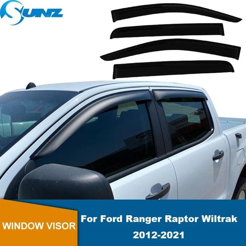 Viseira Da Janela Do Carro Para Ford Ranger Raptor Wiltrak T6 T7 T8 XL XLT PX PX2 PX3 2012 2013 2014 2015 2016 2017 2018