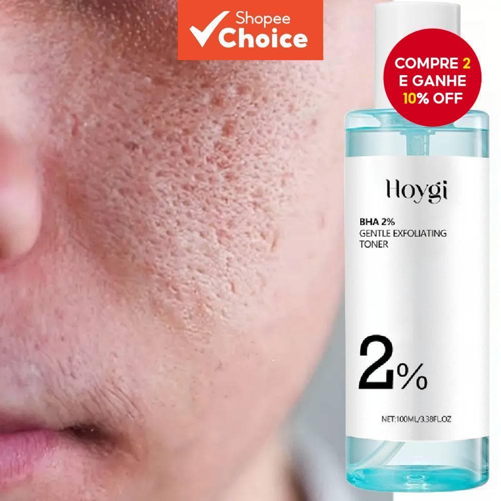  Sérum Facial BHA 2% Controle de Óleo Clareador Hidratante Redutor de Poros Esfoliante Desbotamento de Marcas de Acne