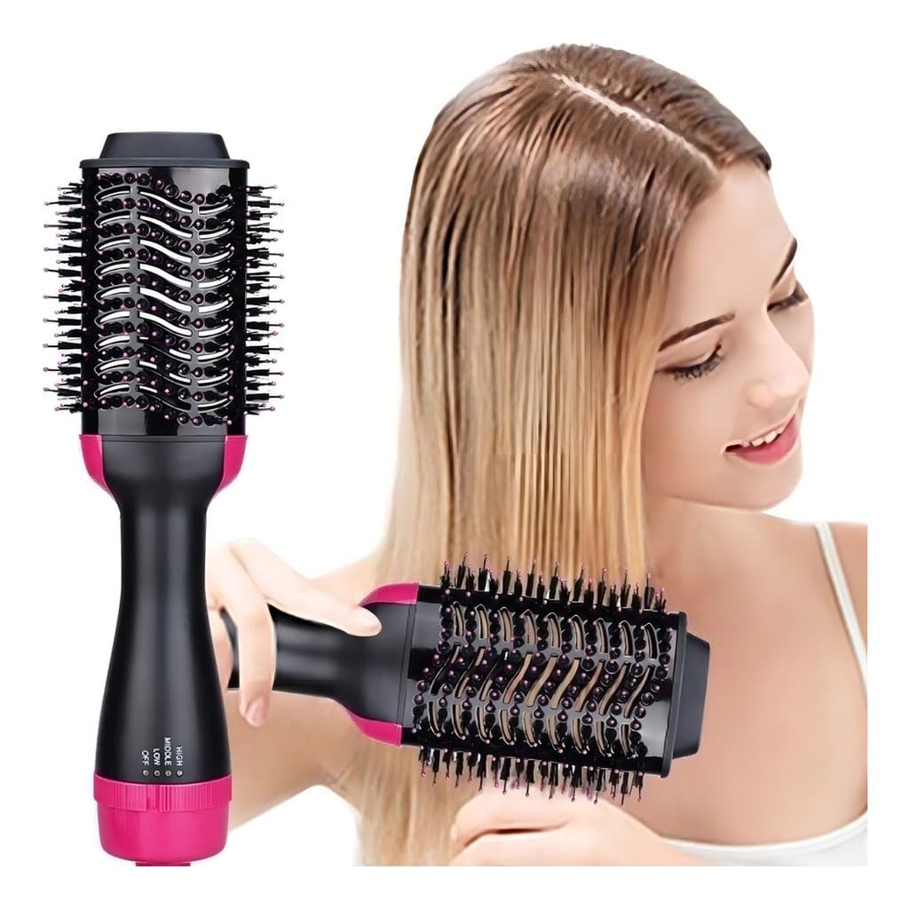 Escova Secadora 4 Em 1 Profissional 1200w Seca Alisa Modela Cabelo