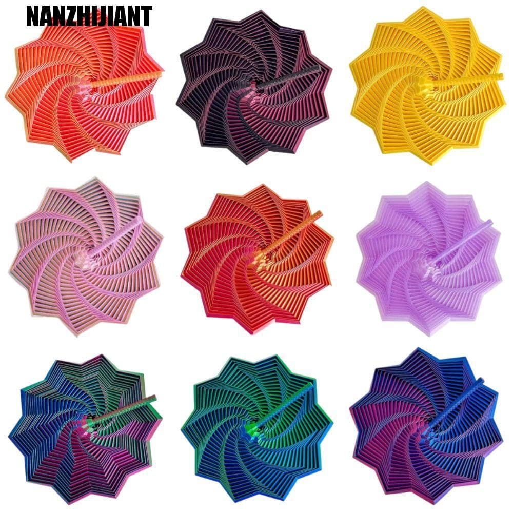 Brinquedo Sensorial De Espirais NANZHIJIANT , Design Geométrico Expandido Modelo Fractal Fidget Star , Relaxamento
