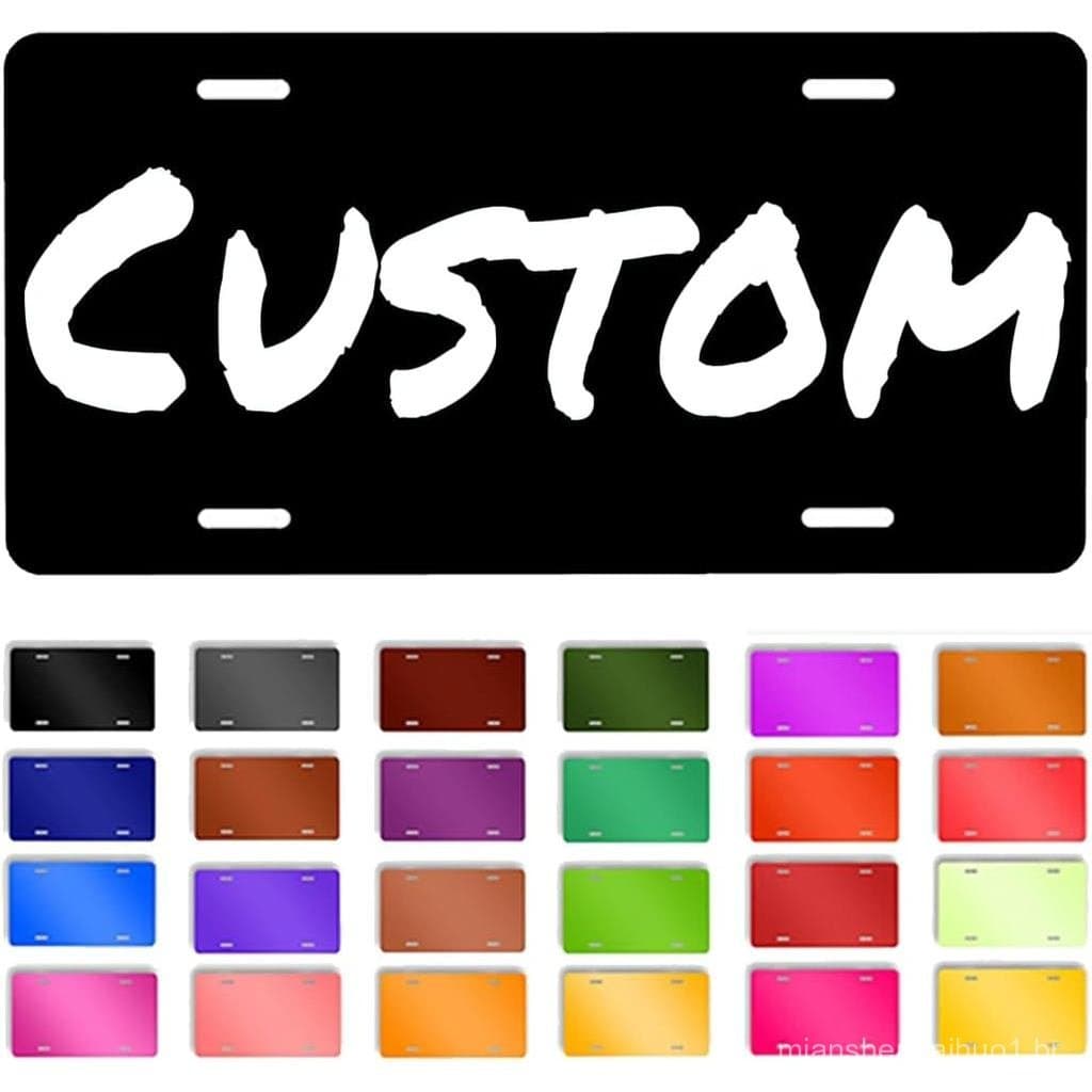 Generic Custom License Plate for Front of Car Personalized, Add Your Own Customized Pictures Text Photo Image Logo Art D