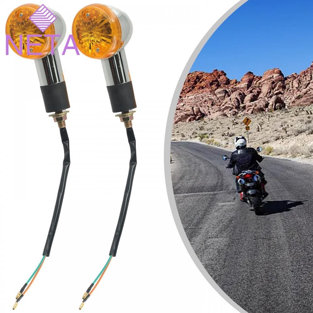 Diâmetro Leve 2 \ " Motocicleta De Caixa De Plástico Cromado Âmbar Incandescente