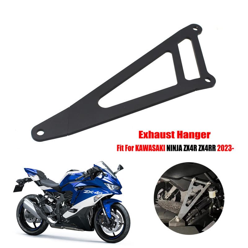 Adequado para Kawasaki ZX4R ZX4RR peças modificadas suporte de escape cabide de tubo de escape suporte de pé traseiro de