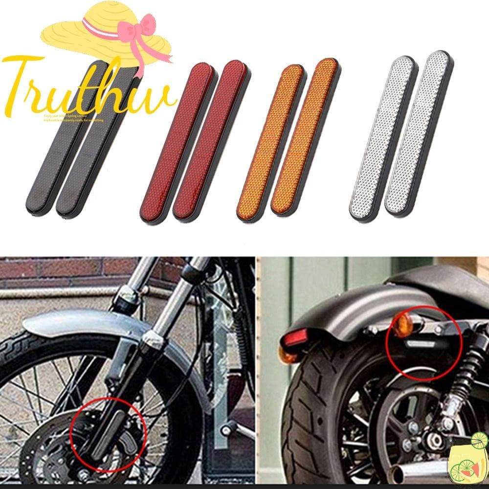 TRUTHW 2 Unidades Refletor De Garfo Dianteiro De Motocicleta Lateral Decorar Adesivos Luminosos Para Harley