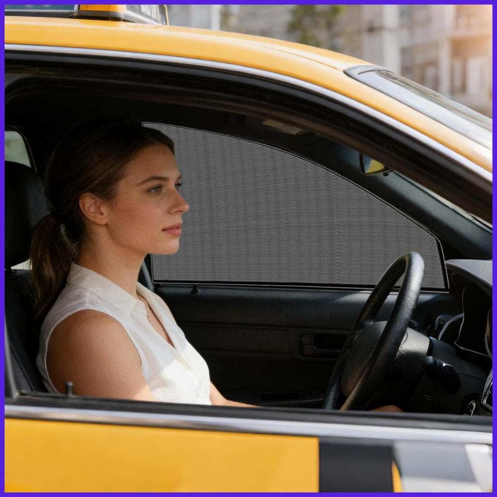 Sombra Para Janela Do Carro 2 Peças Malha Escudo Térmico Viagens Acampamento Longo Condução Estacionamento Verão phdbr