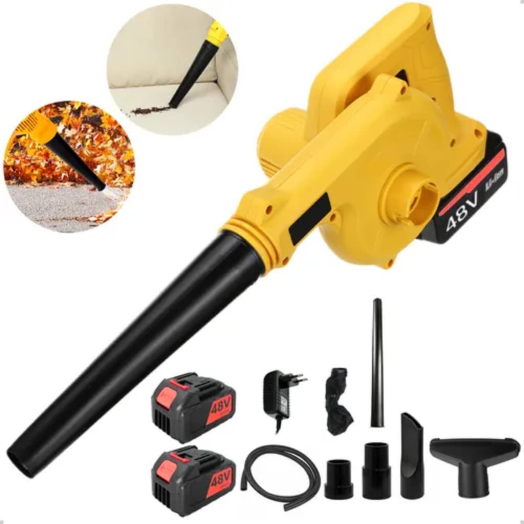 SOPRADOR DE FOLHAS A BATERIA 48V NAKASAKI AMARELO ASPIRADOR O MELHOR DO SITE