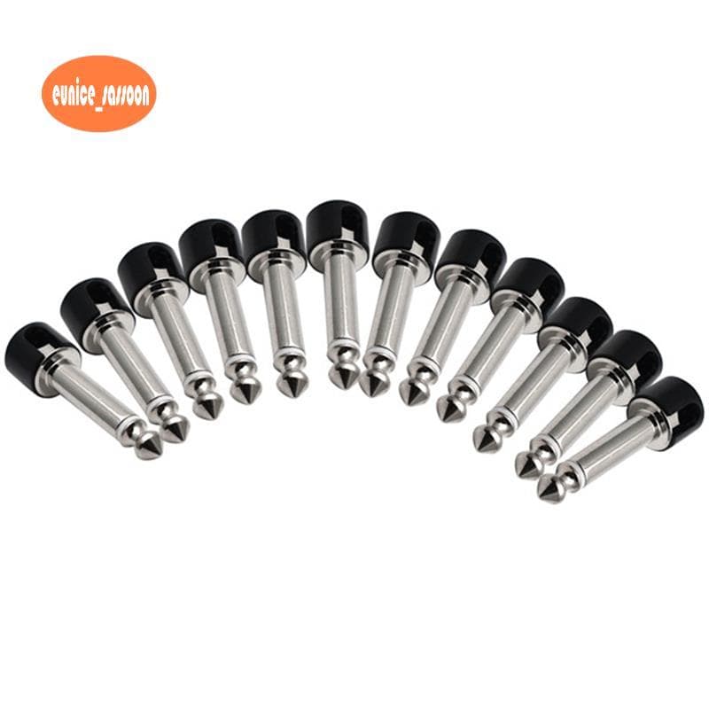 12 Unidades DIY Strait Audio Sem Solda 6.35 Plugue Mono De Alta Qualidade