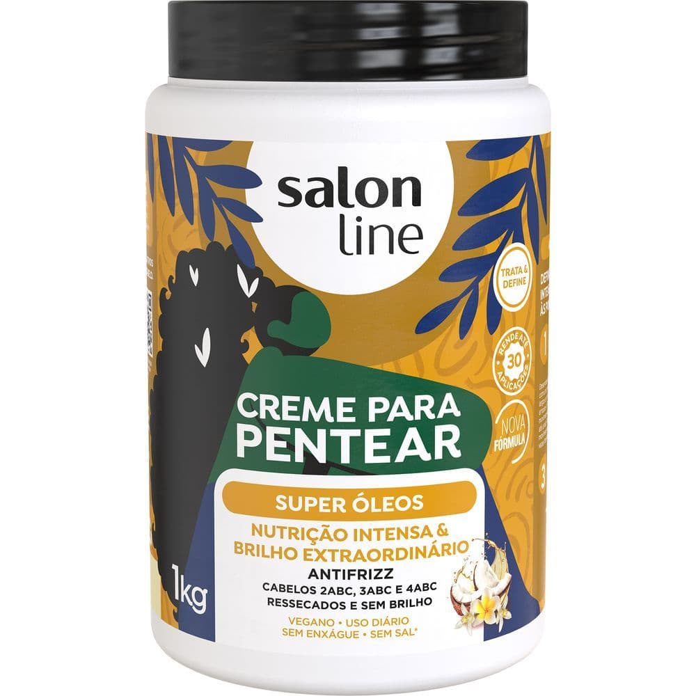 Creme Para Pentear Salon Line Super Óleos 1kg