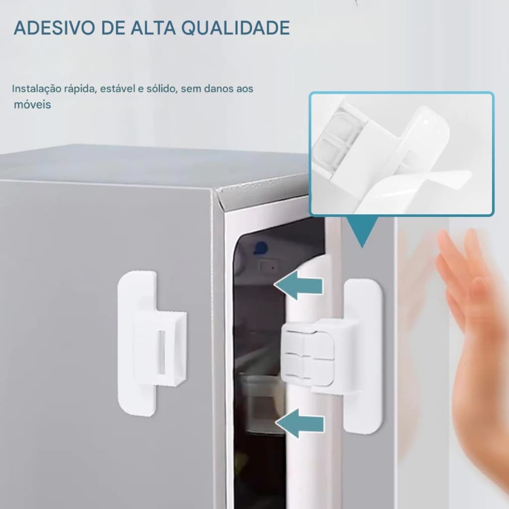 1PC/2PCS Trava de Segurança Infantil Multiuso Adesiva Fechadura para Portas Armário Geladeira Gaveta