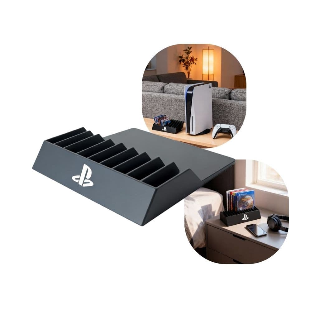 Base Organizadora De Jogos e Acessórios Suporte De Mesa Premium Para PlayStation 4 e 5 Varias Cores