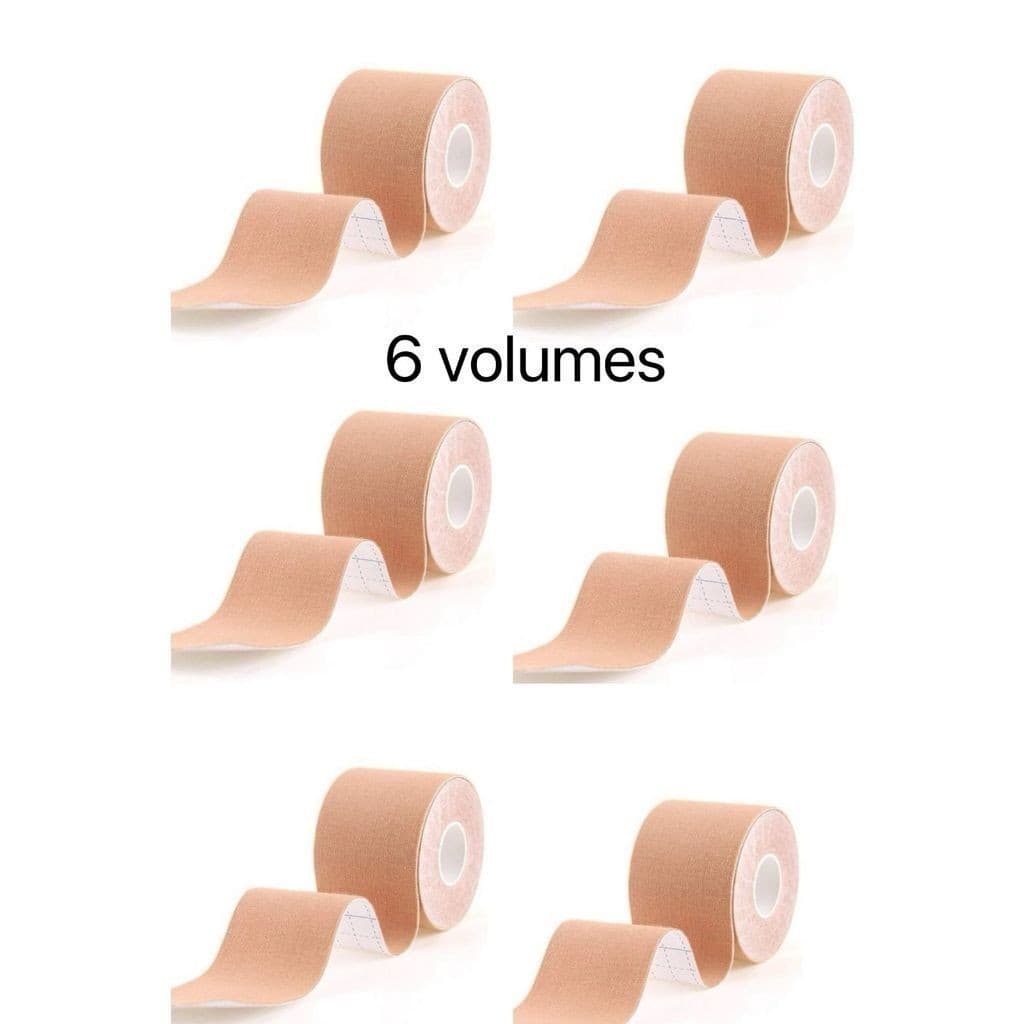 KIT 6 Pcs Sutiã Rolo Adesivo Levanta Peito Seio Fita Boob Up Invisível
