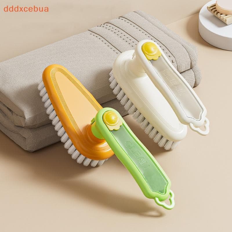 [dddxcebua] Limpeza Rotativa Escova Sapato De Enchimento De Líquido Automático Cabo Longo Roupas Placa De Sapatos Domést