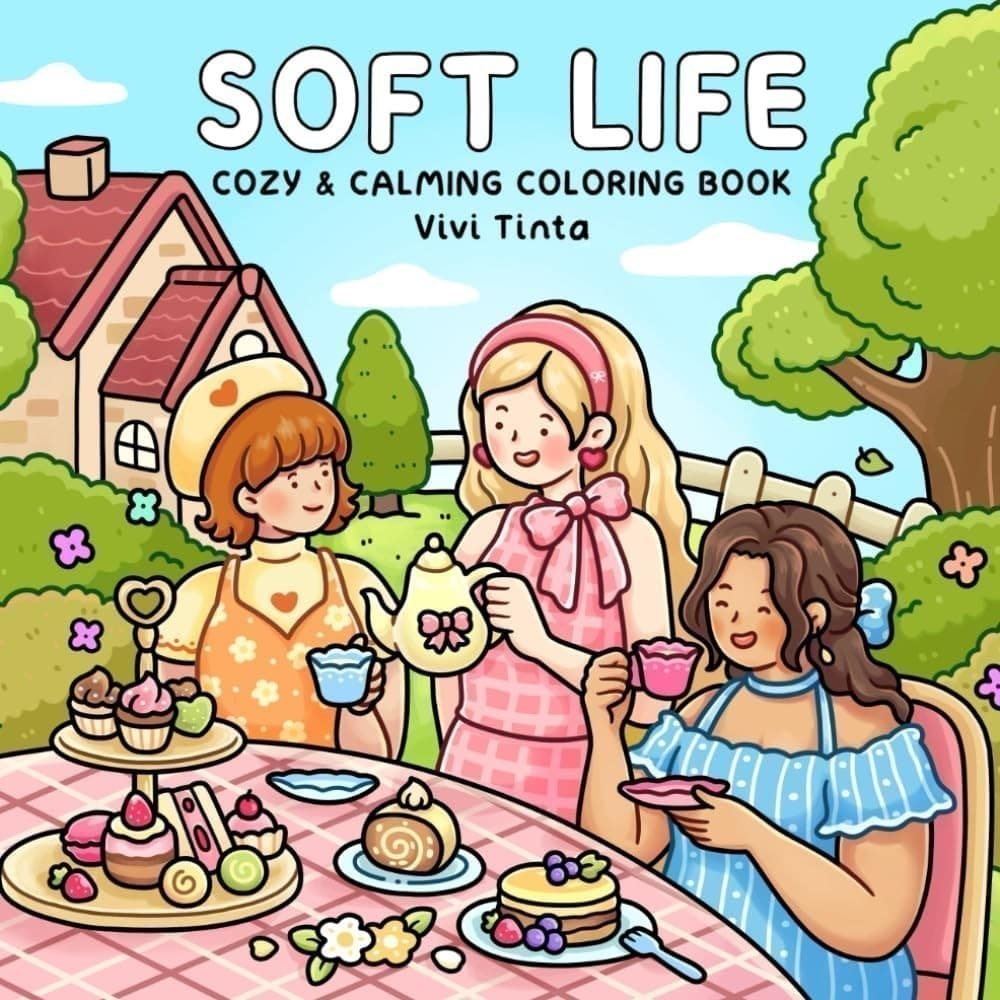 Soft Life: Livro de colorir com momentos diários tranquilos e alegrias simples (Livro de colorir com tema feminino)