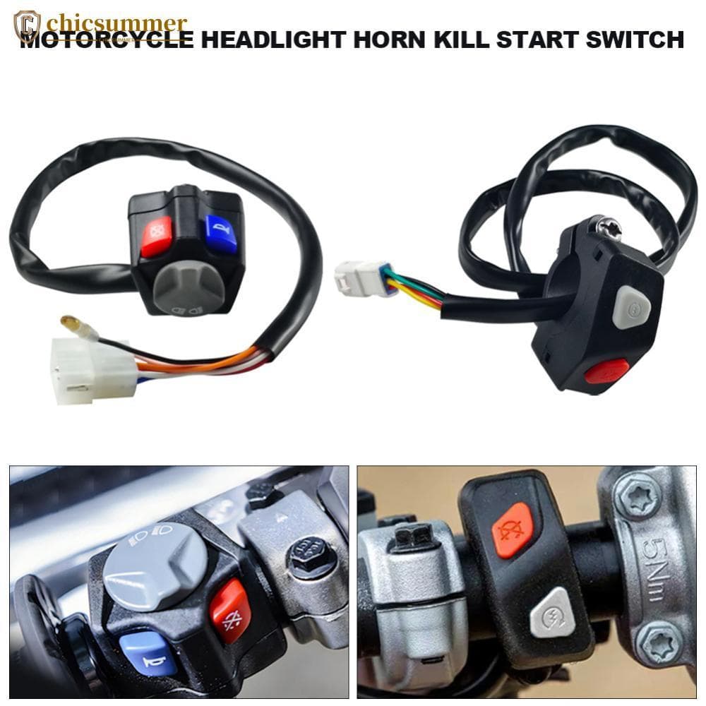CHICSUMMER Motocicleta Guiador Farol Chifre Matar Interruptor De Partida Para EXC XC XCW EXCF SX SXF 125 150 200 250 350