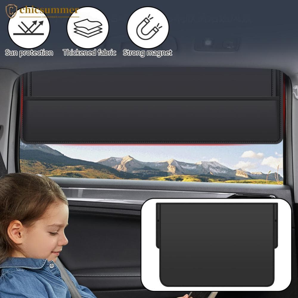 CHICSUMMER Cortina De Proteção Solar Para Carro , Isolamento Térmico , Capa Magnética Janela , Bebê Dormindo , Privacida
